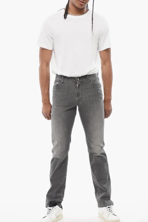 Online ID Jeans Slim Fit con Lavaggio Stone 15cm Uomo Jeans