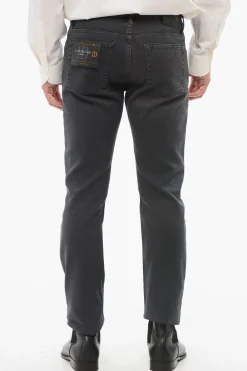ID Jeans Slim Fit in Denim Stone Washed 14cm>Corneliani Fashion