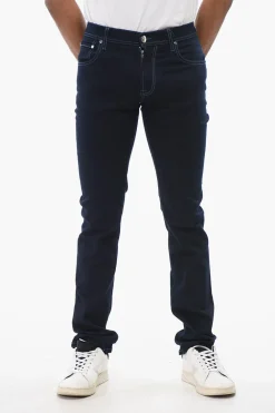 Online ID Jeans Slim Fit in Denim Lavaggio Scuro 14cm Uomo Jeans