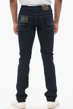 Online ID Jeans Slim Fit in Denim Lavaggio Scuro 14cm Uomo Jeans