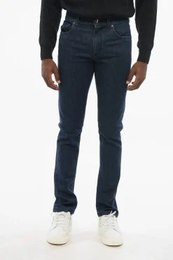 Outlet ID Jeans Slim Fit in Denim Lavaggio Scuro 16cm Uomo Jeans