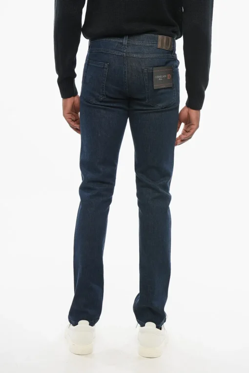 Outlet ID Jeans Slim Fit in Denim Lavaggio Scuro 16cm Uomo Jeans