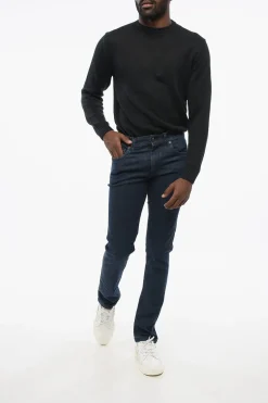 Outlet ID Jeans Slim Fit in Denim Lavaggio Scuro 16cm Uomo Jeans