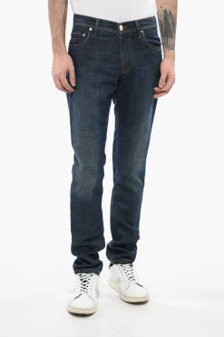 Online ID Jeans Slim Fit in Denim Lavaggio Scuro 17cm Uomo Jeans
