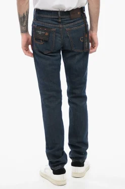 Online ID Jeans Slim Fit in Denim Lavaggio Scuro 17cm Uomo Jeans