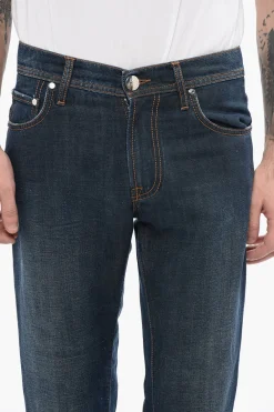 Online ID Jeans Slim Fit in Denim Lavaggio Scuro 17cm Uomo Jeans