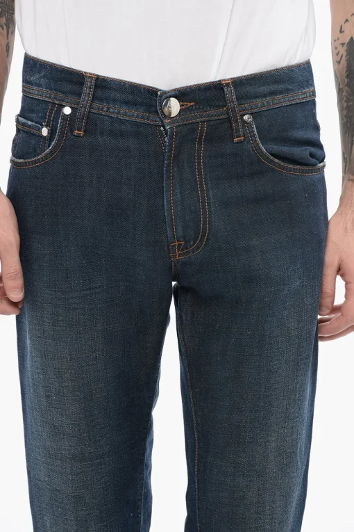 Online ID Jeans Slim Fit in Denim Lavaggio Scuro 17cm Uomo Jeans