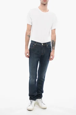 Online ID Jeans Slim Fit in Denim Lavaggio Scuro 17cm Uomo Jeans