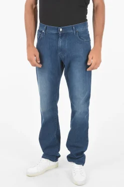 ID LUXURY DENIM Jeans a 5 Tasche Lavaggio Medio 20cm>Corneliani Fashion