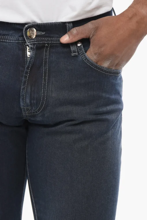 ID LUXURY DENIM Jeans Lavaggio Scuro con Ricamo Ton-sur-ton>Corneliani Best