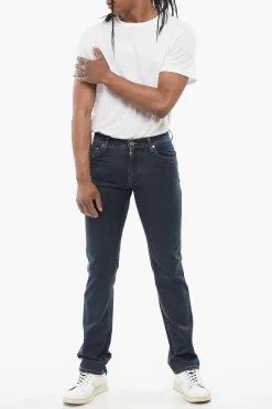 ID LUXURY DENIM Jeans Lavaggio Scuro con Ricamo Ton-sur-ton></noscript>Corneliani Best