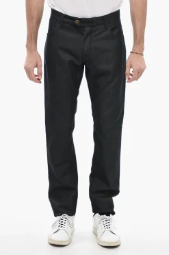 ID LUXURY DENIM Jeans Regular Fit in Denim di Misto Seta>Corneliani New