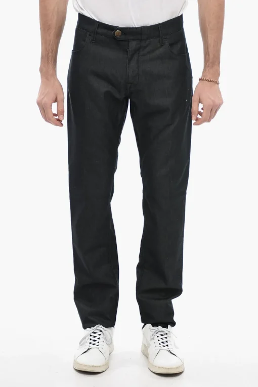 ID LUXURY DENIM Jeans Regular Fit in Denim di Misto Seta>Corneliani New