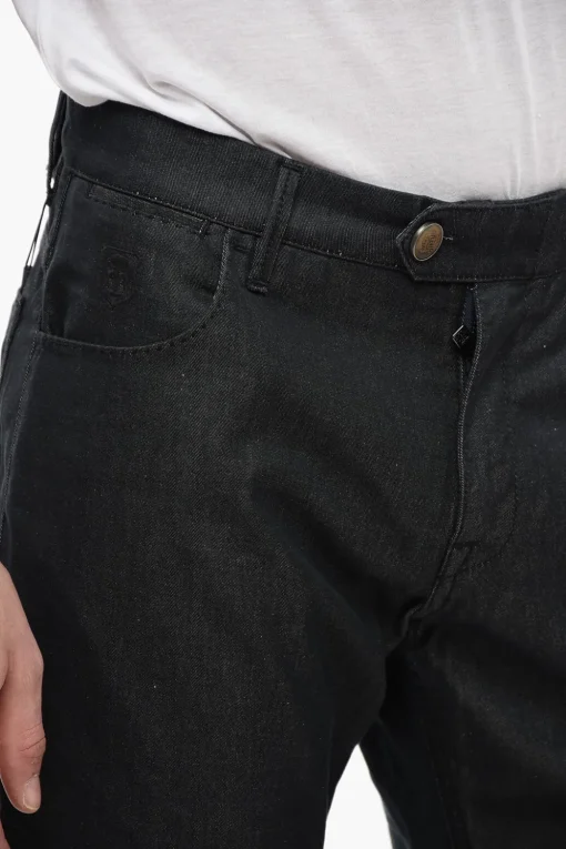 ID LUXURY DENIM Jeans Regular Fit in Denim di Misto Seta>Corneliani New