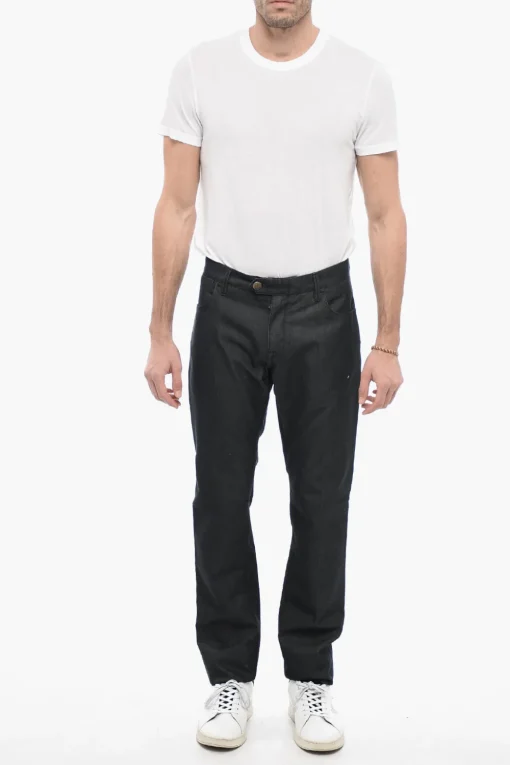 ID LUXURY DENIM Jeans Regular Fit in Denim di Misto Seta>Corneliani New