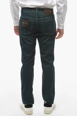 ID LUXURY DENIM Jeans Ricamati con Effetto Acid Wash 18,5cm>Corneliani Fashion