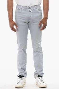Sale ID LUXURY DENIM Jeans Ricamati Ton-sur-ton Uomo Pantaloni