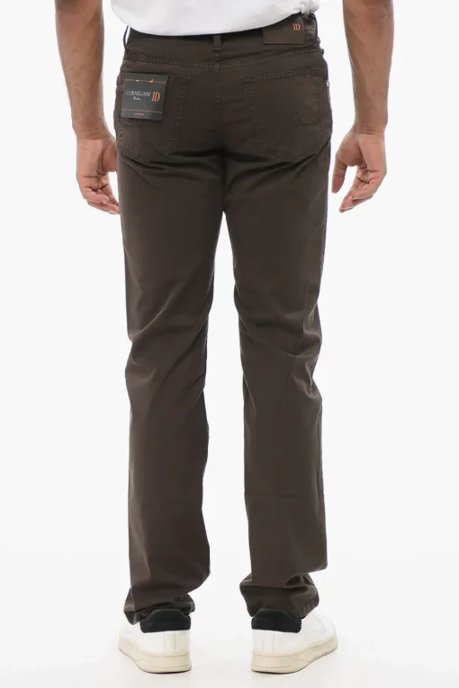Clearance ID LUXURY Jeans Straight Fit con Logo Ricamato Uomo Jeans