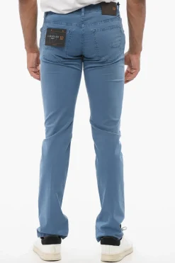 Hot ID LUXURY Jeans Straight Fit con Logo Ricamato Uomo Jeans
