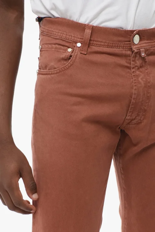 Sale ID LUXURY Jeans Straight Fit con Logo Ricamato Uomo Jeans