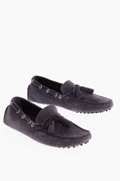 ID Mocassini Da Barca In Suede Con Nappine>Corneliani Discount