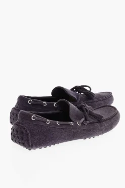 ID Mocassini Da Barca In Suede Con Nappine>Corneliani Discount