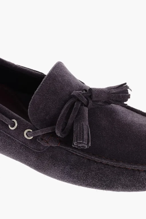 ID Mocassini Da Barca In Suede Con Nappine>Corneliani Discount