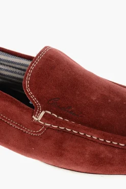 Sale ID Mocassini in Suede a Tinta Unita con Punta Squadrata Uomo Mocassini