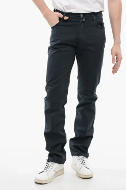 Discount ID Pantaloni 5 Tasche in Cotone Stretch Uomo Pantaloni