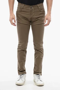 ID Pantaloni 5 Tasche in Cotone Stretch>Corneliani Fashion