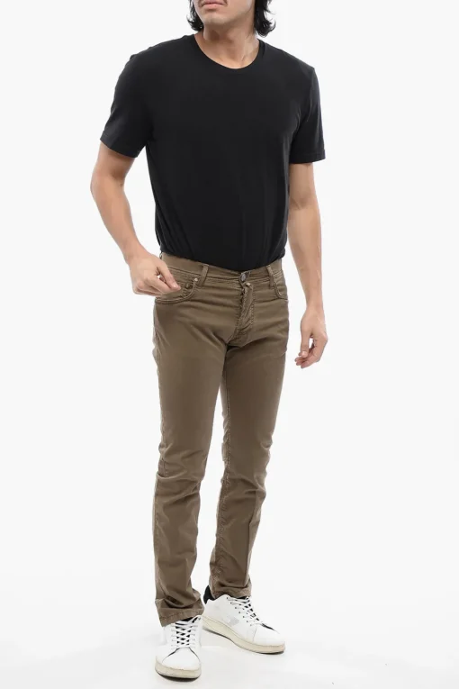 ID Pantaloni 5 Tasche in Cotone Stretch>Corneliani Fashion