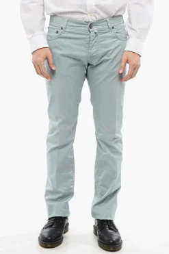 ID Pantaloni 5 Tasche in Cotone Stretch>Corneliani Outlet
