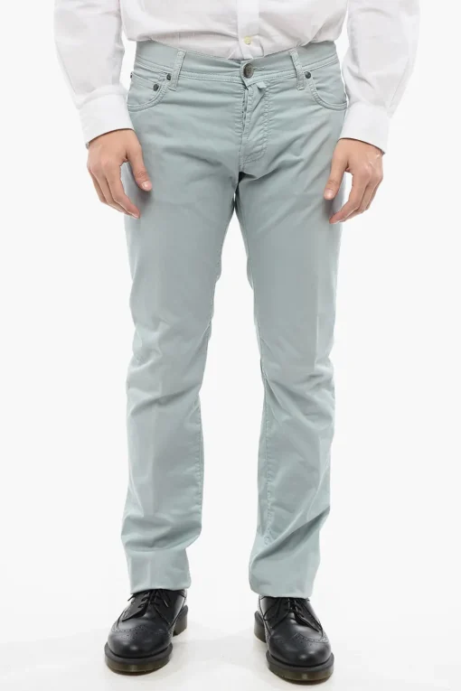 ID Pantaloni 5 Tasche in Cotone Stretch>Corneliani Outlet