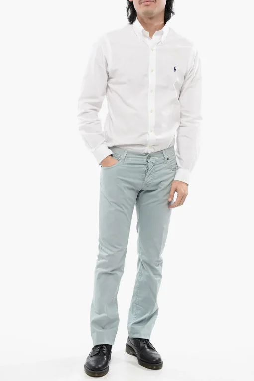ID Pantaloni 5 Tasche in Cotone Stretch>Corneliani Outlet