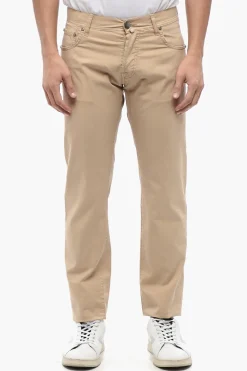 ID Pantaloni 5 Tasche in Cotone Stretch con Passanti>Corneliani Online