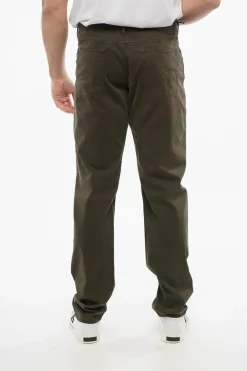 Discount ID Pantaloni 5 Tasche in Misto Cotone Uomo Pantaloni
