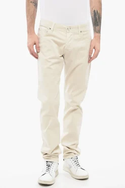 Clearance ID Pantaloni 5 Tasche LAZISE In Cotone Stretch con Passanti Uomo Pantaloni