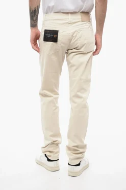 Clearance ID Pantaloni 5 Tasche LAZISE In Cotone Stretch con Passanti Uomo Pantaloni