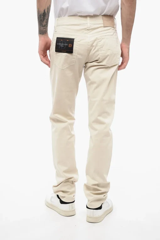 Clearance ID Pantaloni 5 Tasche LAZISE In Cotone Stretch con Passanti Uomo Pantaloni