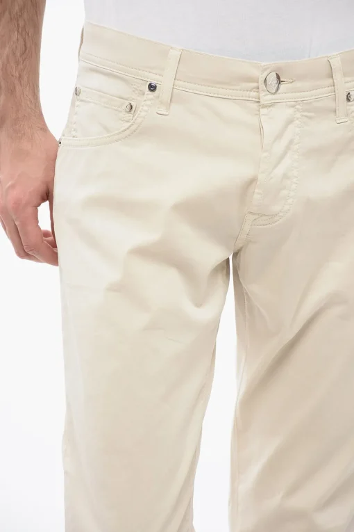 Clearance ID Pantaloni 5 Tasche LAZISE In Cotone Stretch con Passanti Uomo Pantaloni
