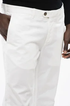 Discount ID Pantaloni Chino a Tinta Unita con Passanti Uomo Pantaloni