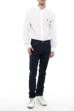 Sale ID Pantaloni Chino con Patch in Suede Uomo Pantaloni