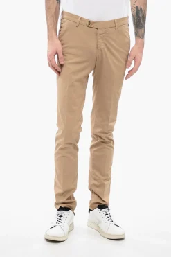 Sale ID Pantaloni Chino in Cotone Stretch con Passanti Uomo Pantaloni