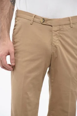 Sale ID Pantaloni Chino in Cotone Stretch con Passanti Uomo Pantaloni