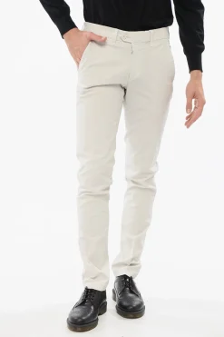 ID Pantaloni Chino in Cotone Stretch con Passanti>Corneliani Hot