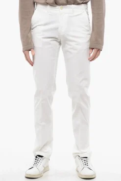 Discount ID Pantaloni Chino In Cotone stretch a Gamba Dritta Uomo Pantaloni