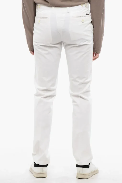 Discount ID Pantaloni Chino In Cotone stretch a Gamba Dritta Uomo Pantaloni