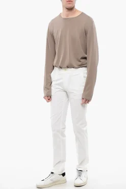 Discount ID Pantaloni Chino In Cotone stretch a Gamba Dritta Uomo Pantaloni