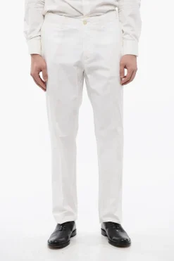 ID Pantaloni Chino in Coton Stretch con Martingale>Corneliani Outlet
