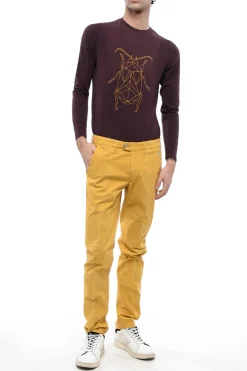ID Pantaloni Chino in Cotone Stretch con Passanti></noscript>Corneliani Online